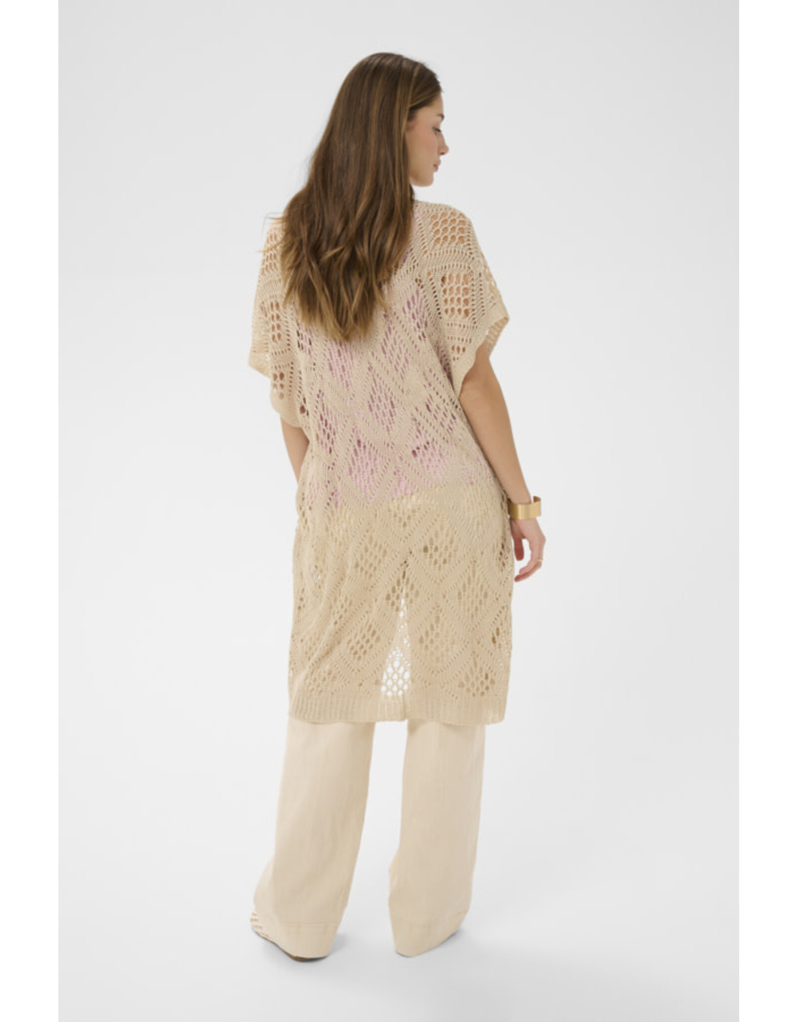 Cream Cream - Ryda Long Open Cardigan (Perfectly Pale)