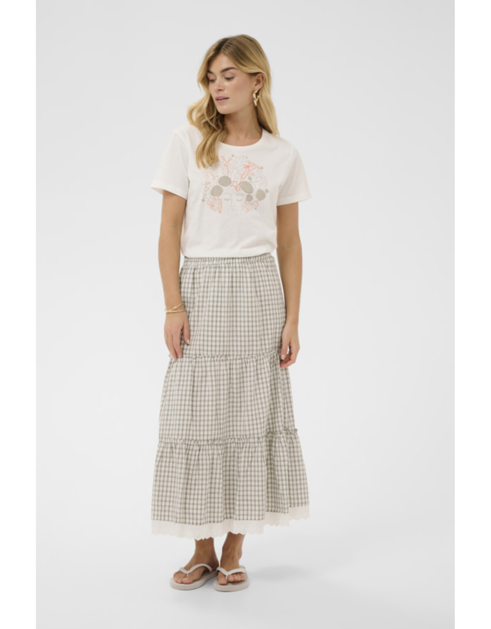 Cream Cream - Milana Skirt (Black / White Check)