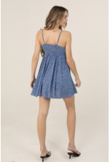 Spaghetti Strap Sundress with Tie Bust (Blue)