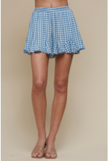 Saints & Hearts Gingham Print Shorts (Blue)