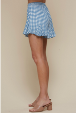 Saints & Hearts Gingham Print Shorts (Blue)