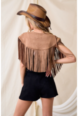 Saints & Hearts Saints & Hearts - Fringe Suede Collar (Tan)