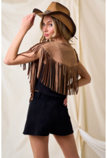 Saints & Hearts Saints & Hearts - Fringe Suede Collar (Tan)