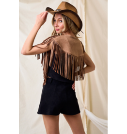 Saints & Hearts Saints & Hearts - Fringe Suede Collar (Tan)