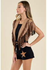 Saints & Hearts Saints & Hearts - Fringe Suede Collar (Tan)