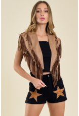Saints & Hearts Saints & Hearts - Fringe Suede Collar (Tan)