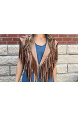 Saints & Hearts Saints & Hearts - Fringe Suede Collar (Tan)