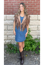 Saints & Hearts Saints & Hearts - Fringe Suede Collar (Tan)