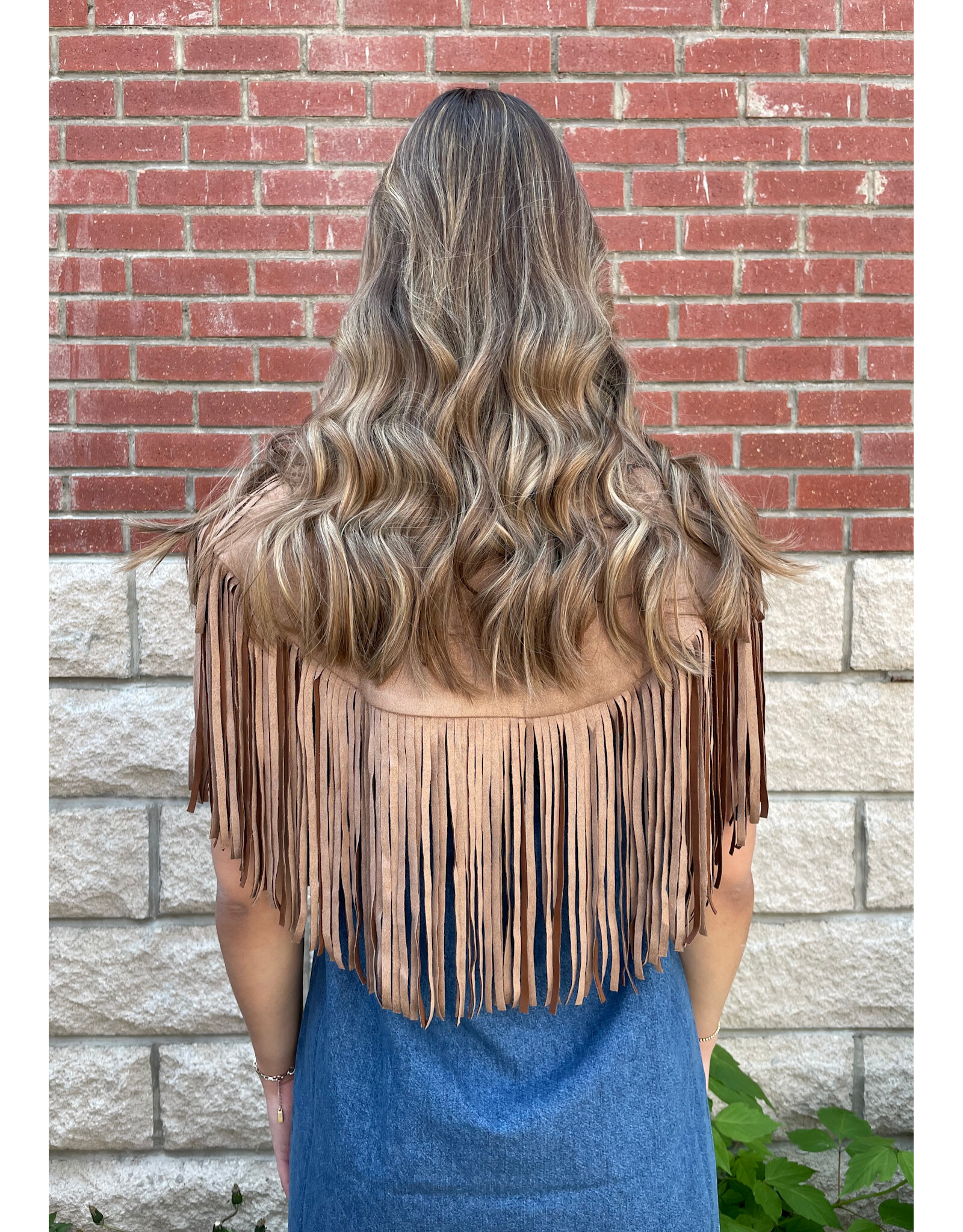 Saints & Hearts Saints & Hearts - Fringe Suede Collar (Tan)