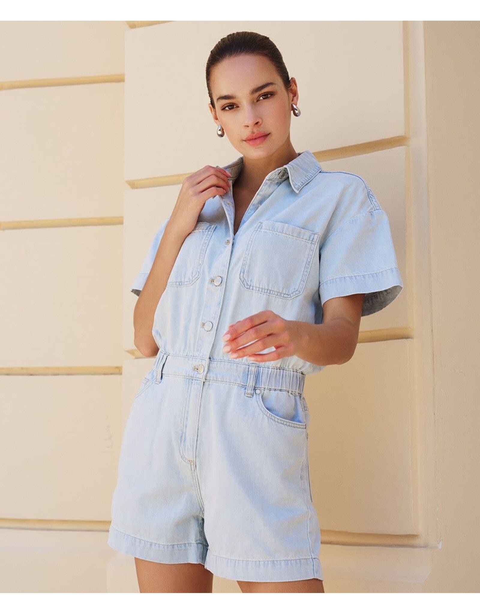 EsQualo EsQualo - Denim Jumpsuit (Light Denim)