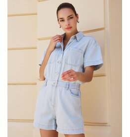 EsQualo EsQualo - Denim Jumpsuit (Light Denim)