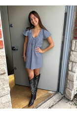 Dailystory Dailystory - Alix Gingham Print Dress (Navy)