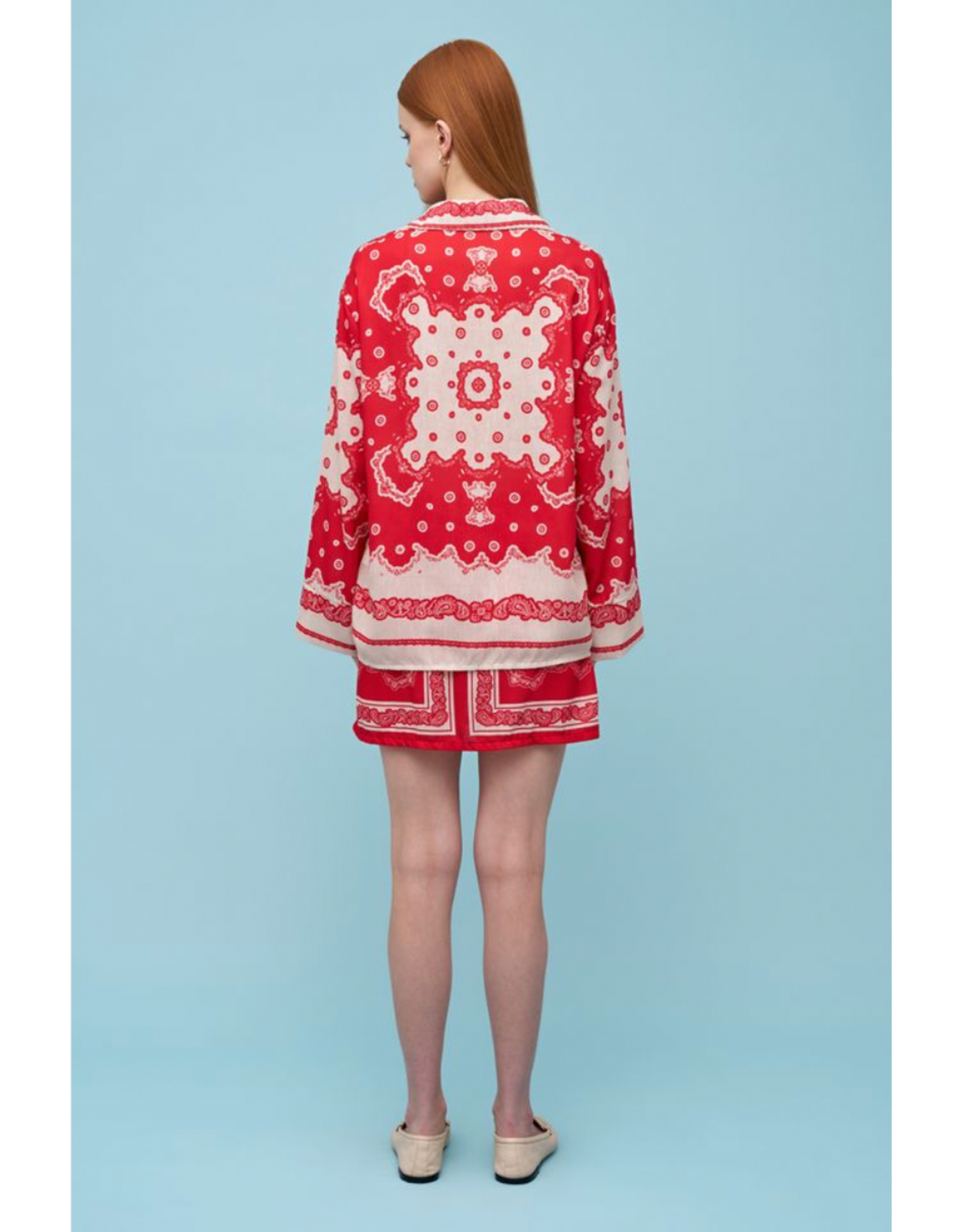 Astrid Astrid - Bandana Button Up (Red Scarf)