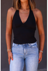 Free people Free People - Free People Black Still Here Halter Top (Black)