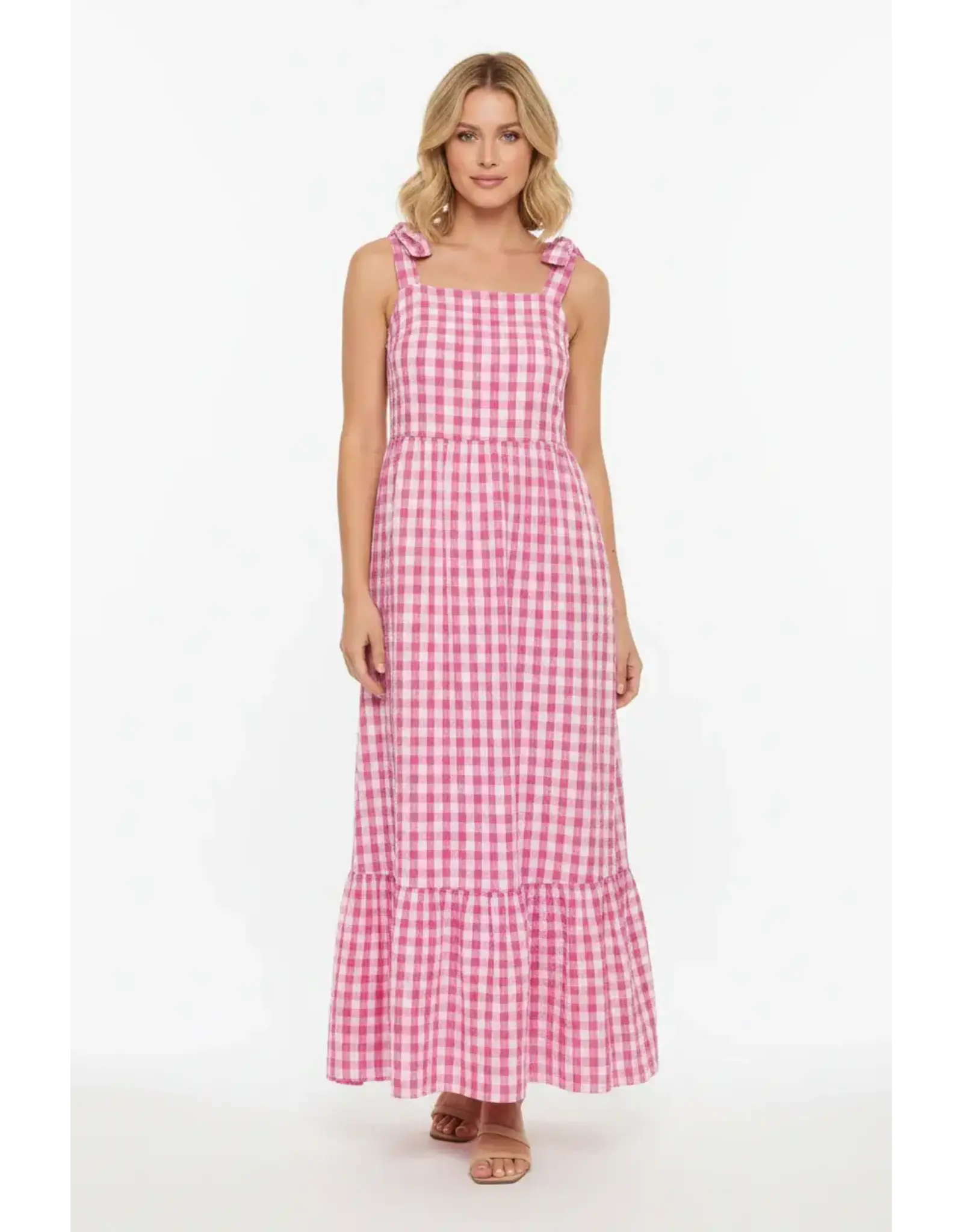 ICHI ICHI - Felica Gingham Print Dress (Very Berry)