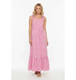 ICHI ICHI - Felica Gingham Print Dress (Very Berry)