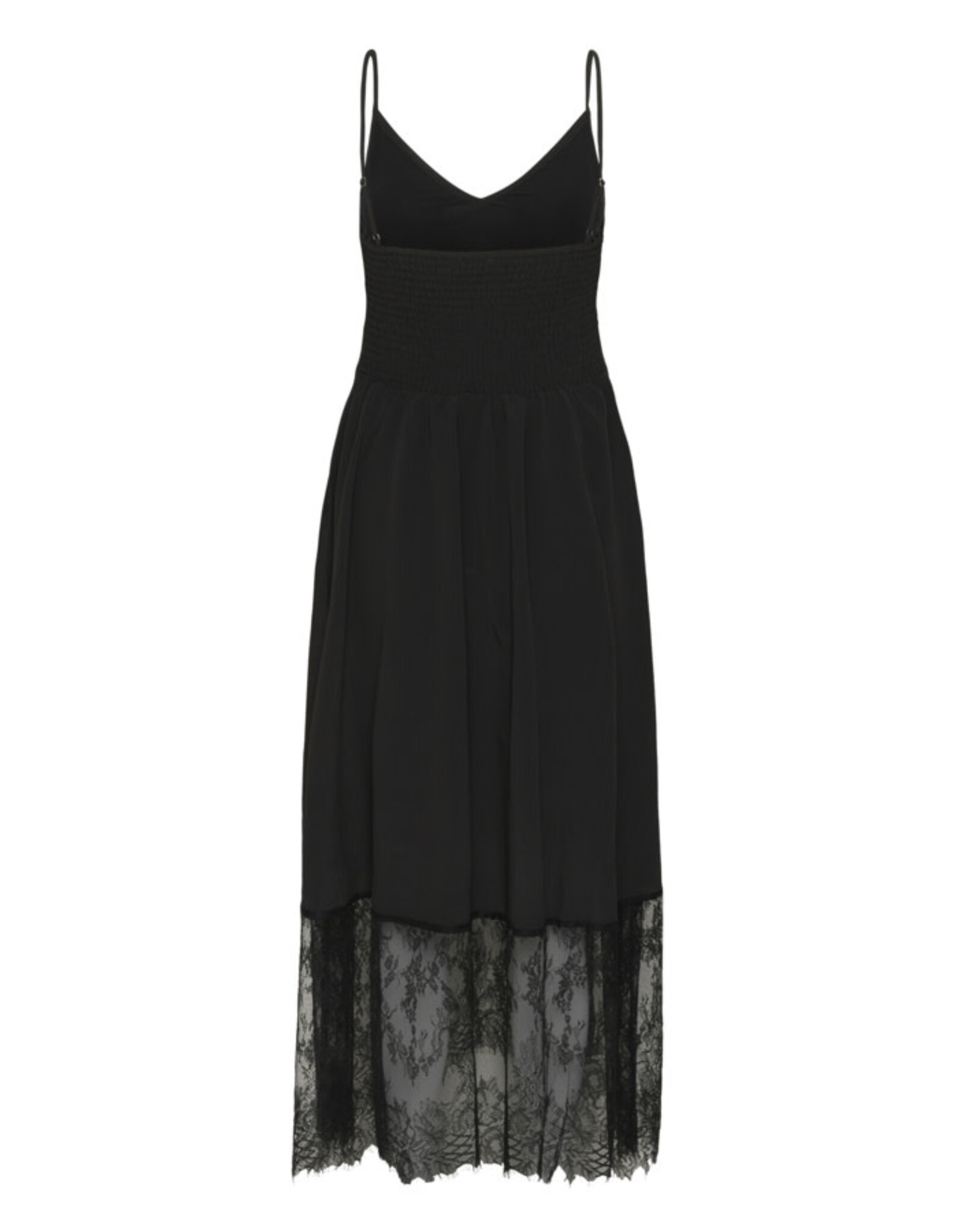 Kaffe Kaffe - Gala Lace Trim Maxi Length Slip Dress (Black Deep)