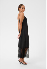 Kaffe Kaffe - Gala Lace Trim Maxi Length Slip Dress (Black Deep)