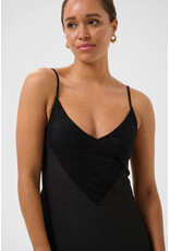 Kaffe Kaffe - Gala Lace Trim Maxi Length Slip Dress (Black Deep)