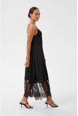 Kaffe Kaffe - Gala Lace Trim Maxi Length Slip Dress (Black Deep)