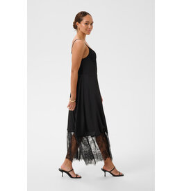 Kaffe Kaffe - Gala Lace Trim Maxi Length Slip Dress (Black Deep)