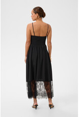 Kaffe Kaffe - Gala Lace Trim Maxi Length Slip Dress (Black Deep)