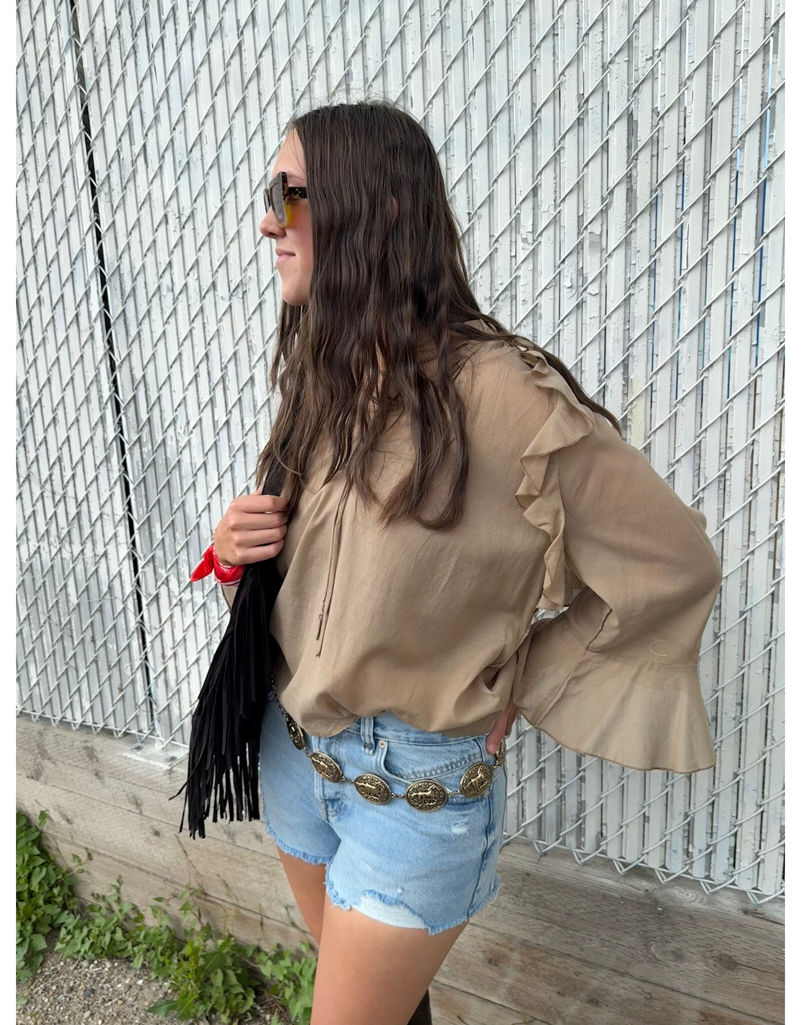 Kaffe Kaffe - Flora Blouse (Petrified Oak)