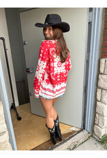 Astrid Astrid - Bandana Button Up (Red Scarf)