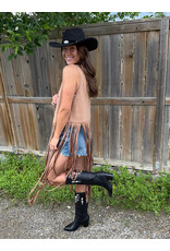 Saints & Hearts Saints & Hearts - Long fringe vest (Camel)