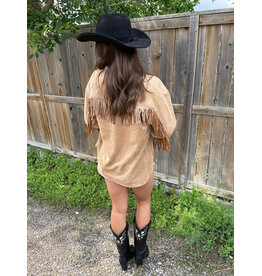 ICHI ICHI - Fano Fringe Detail Button Up (Travertine)