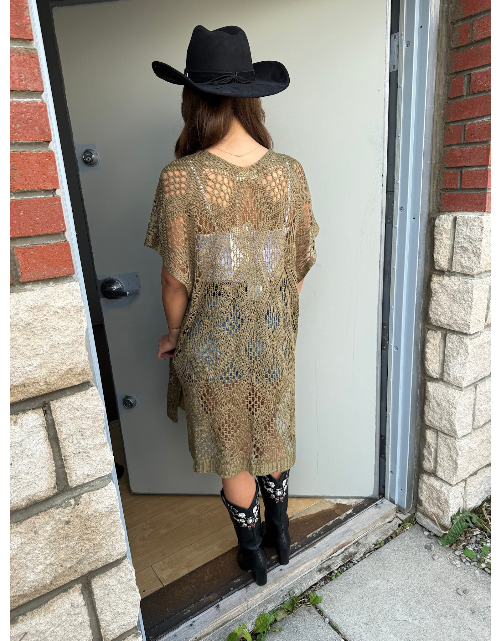 Cream Cream - Ryda Long Open Cardigan (Gothic Olive)