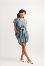 Papillon Papillon - Short Sleeve Denim Shirt Dress