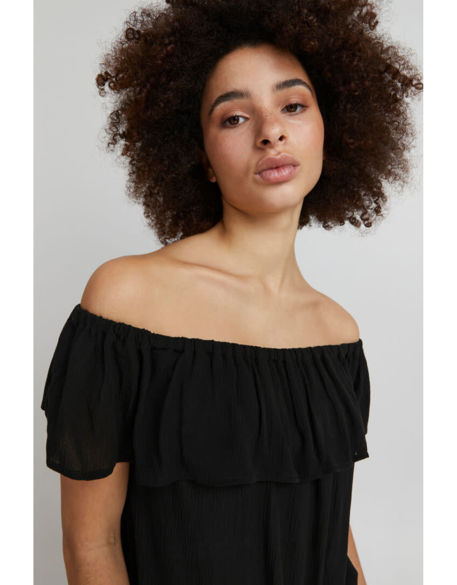 ICHI ICHI - Marrakech off the shoulder top (black)