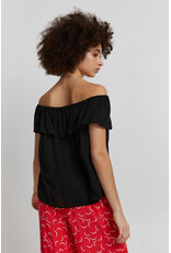 ICHI ICHI - Marrakech off the shoulder top (black)
