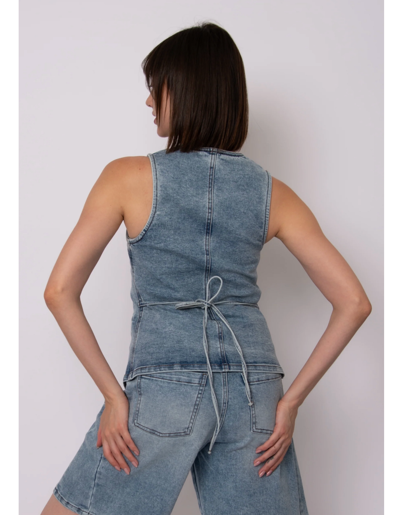 RD Style RD Style - Vesta Stretch Denim Button (Light Wash)