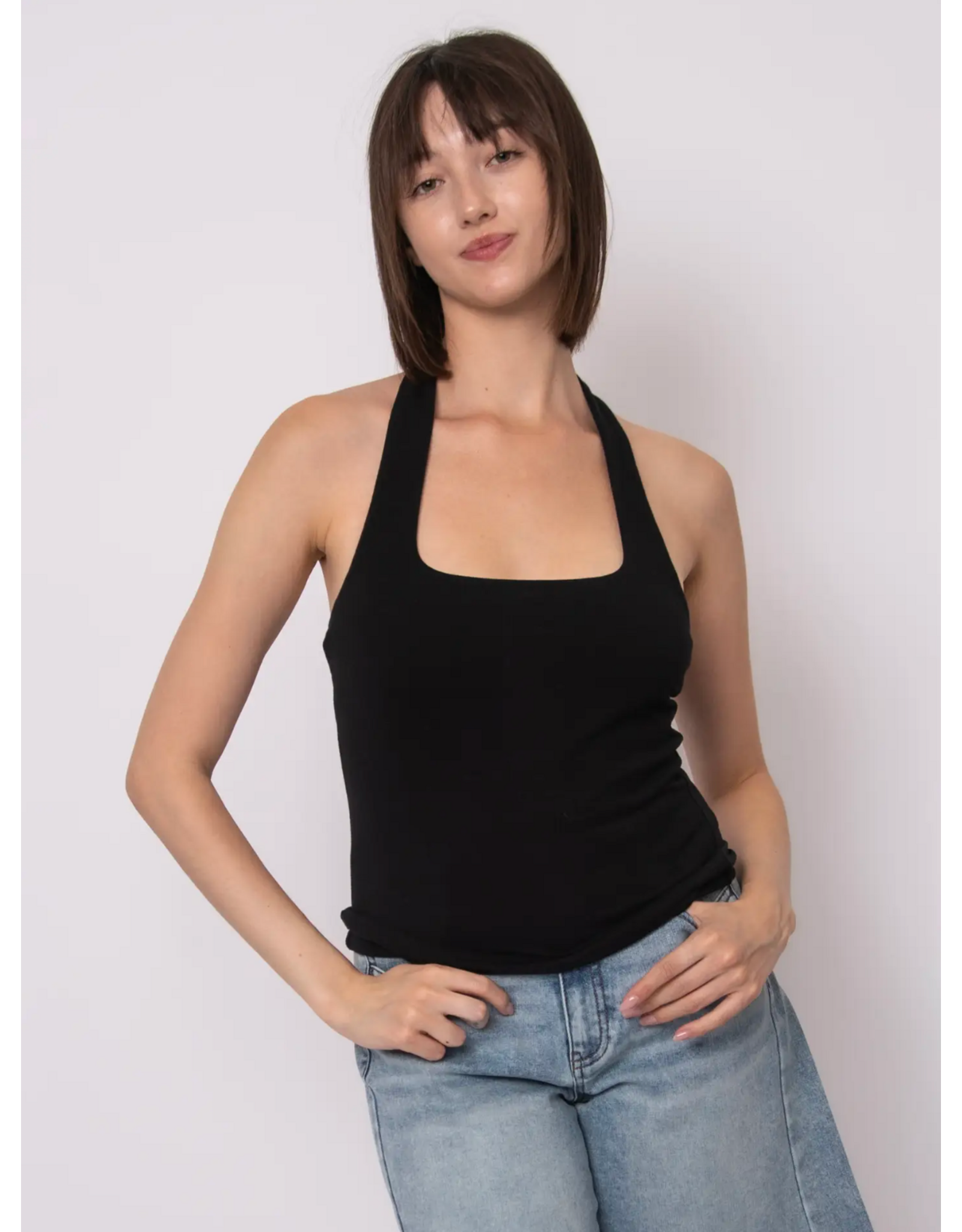 RD Style RD Style - Hela Cotton Core Halter Top (Black)