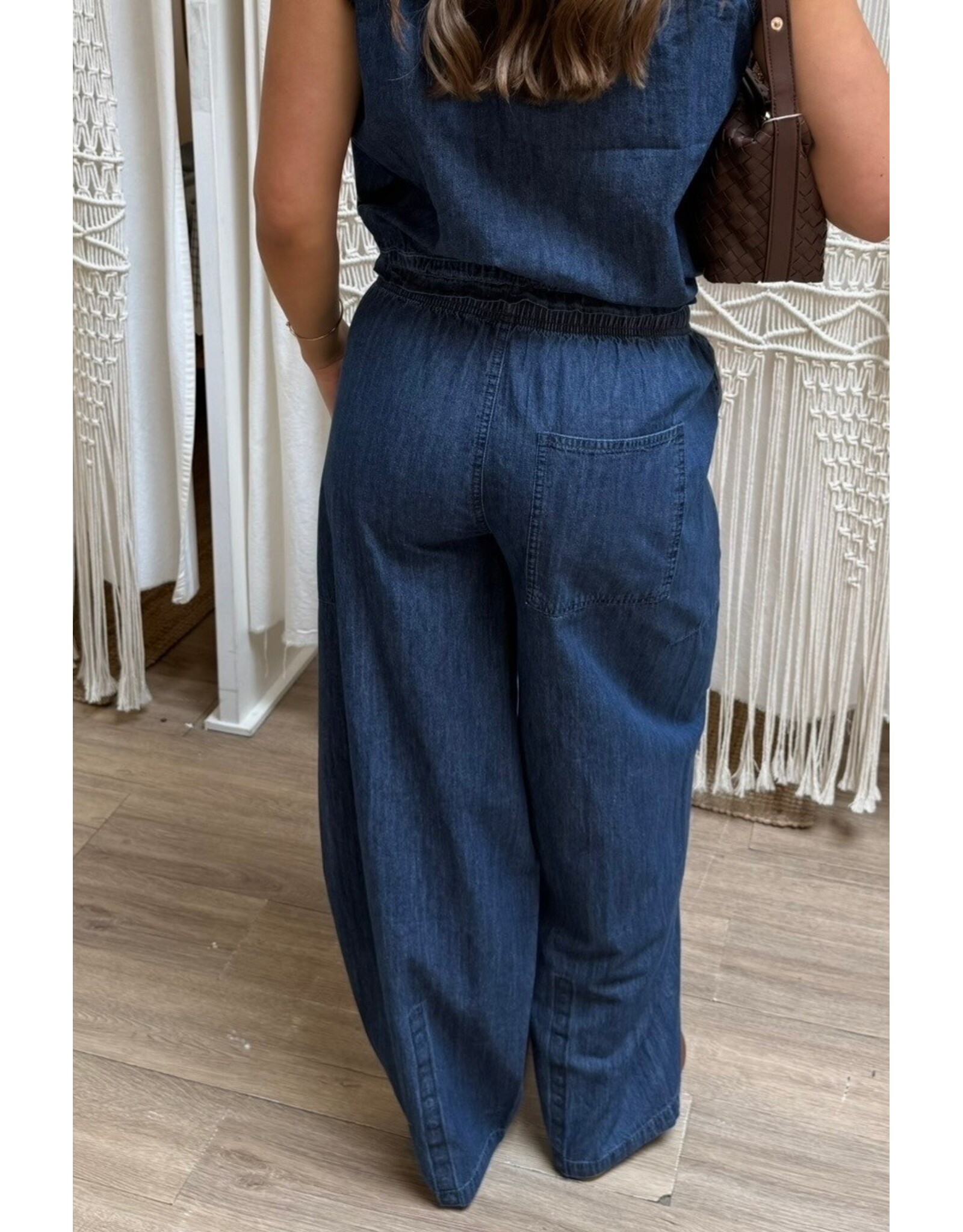RD Style RD Style - Kaya Lightweight Denim Pull On Barrel Jean (Didi Dark Wash)