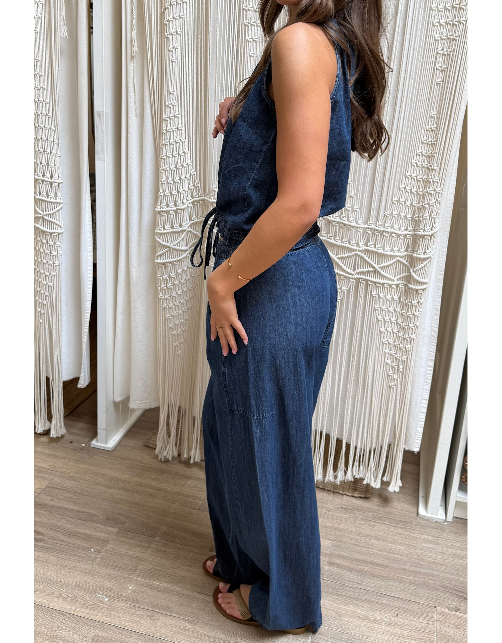 RD Style RD Style - Kaya Lightweight Denim Pull On Barrel Jean (Didi Dark Wash)