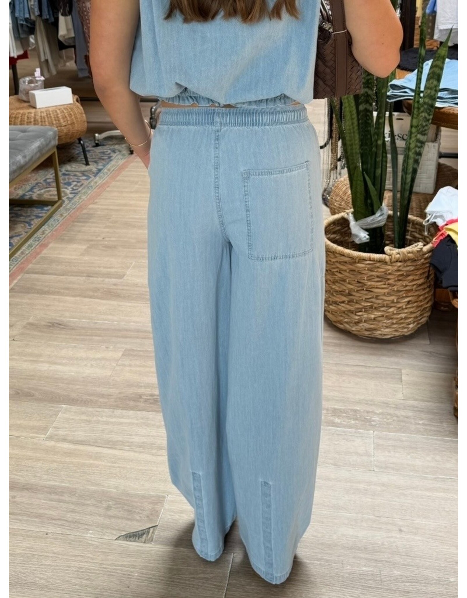 RD Style RD Style - Kaya Lightweight Denim Pull On Barrel Jean (Stone Wash Blue)