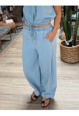 RD Style RD Style - Kaya Lightweight Denim Pull On Barrel Jean (Stone Wash Blue)