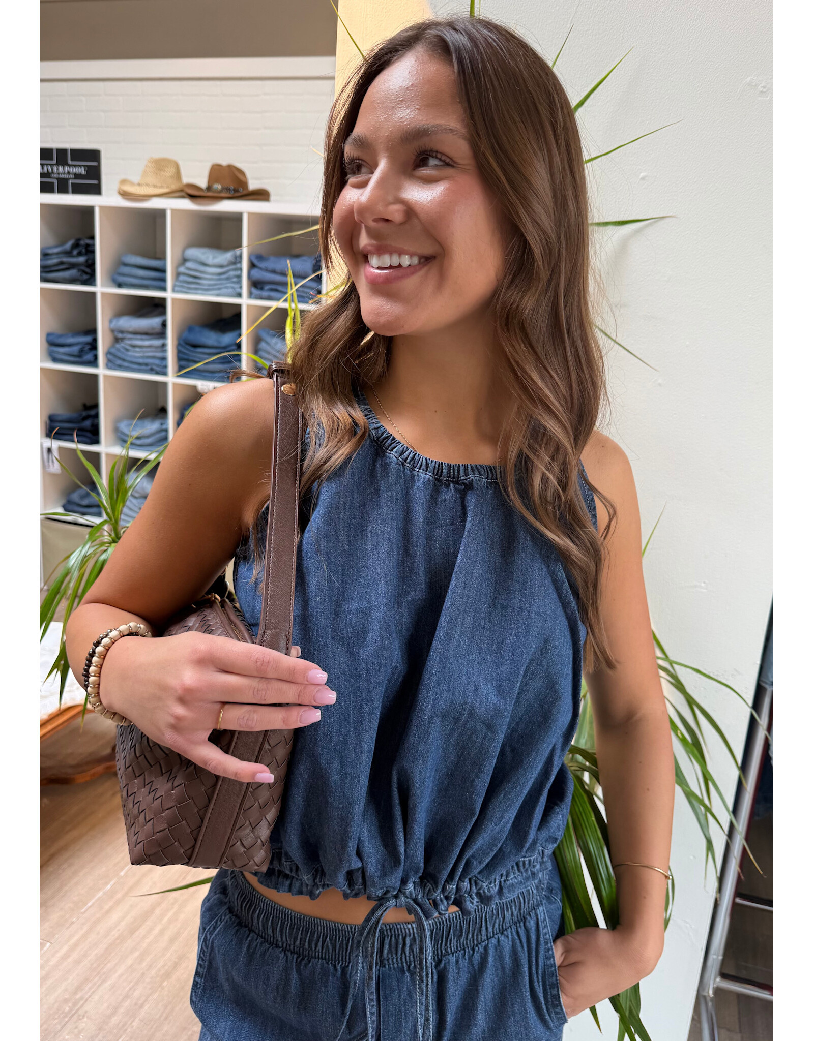 RD Style RD Style - Karen Chambray Tank (Didi Dark Wash)