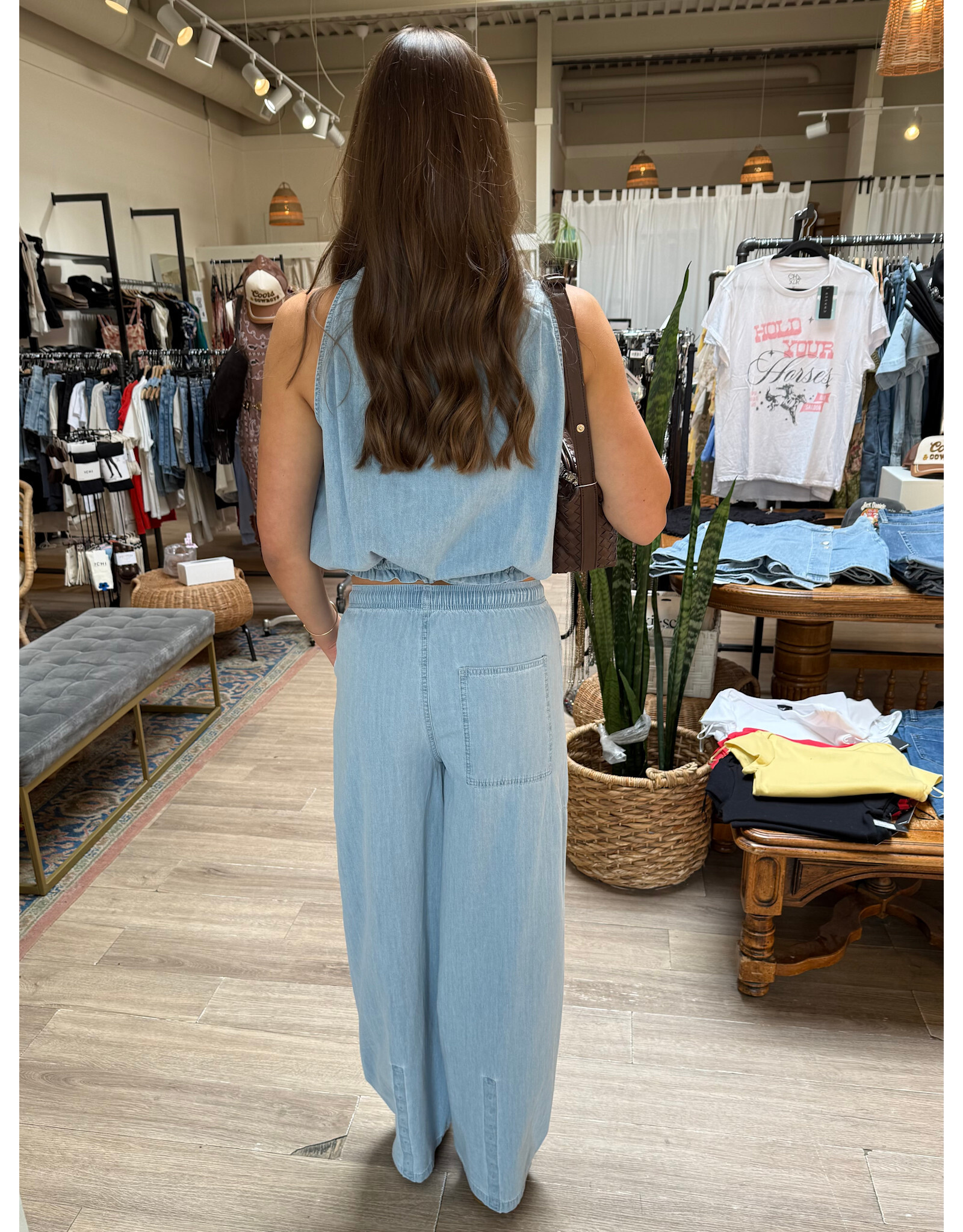 RD Style RD Style - Karen Chambray Tank (Stone Wash Blue)