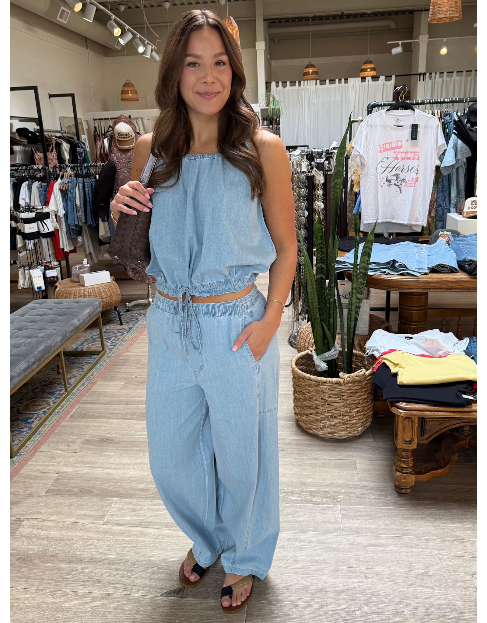 RD Style RD Style - Karen Chambray Tank (Stone Wash Blue)