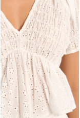 Molly Bracken Molly Bracken -  Eyelet Top (White)