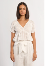 Molly Bracken Molly Bracken -  Eyelet Top (White)
