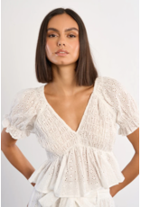 Molly Bracken Molly Bracken -  Eyelet Top (White)