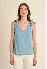 Molly Bracken Molly Bracken - Cotton Tank Top with Tie Straps