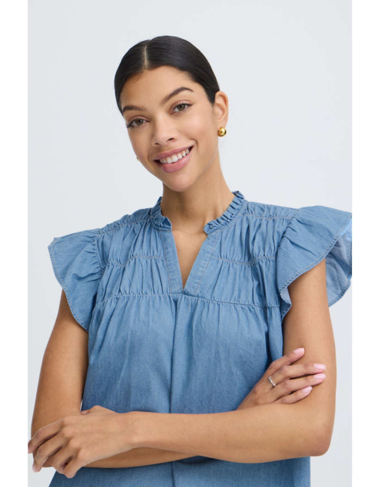 b.young b.young - Kashe Top (Light Blue Denim)