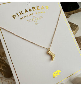 Pika & Bear Pika & Bear - "Dolly " Cowboy Boot Charm Necklace