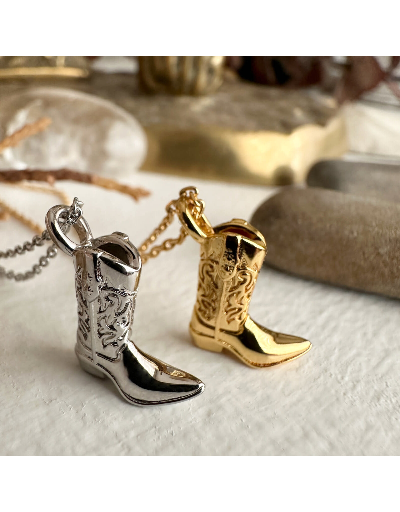 Pika & Bear Pika & Bear - "Dolly " Cowboy Boot Charm Necklace